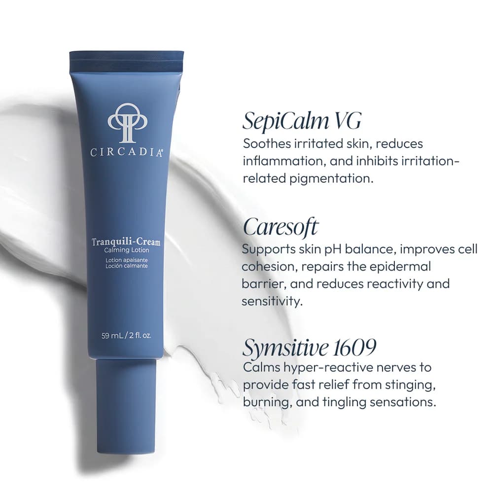 Tranquili-Cream Calming Lotion by Circadia, professional skincare available at KRIDO Wellness