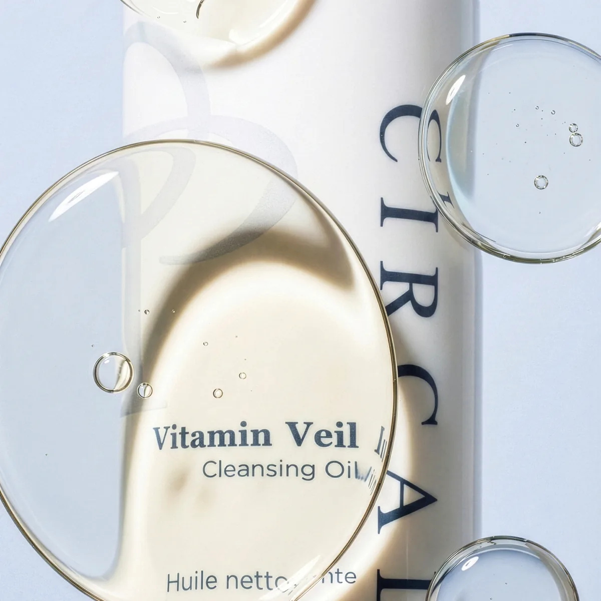 Vitamin Veil Cleansing Oil by Circadia, close-up of the bottle