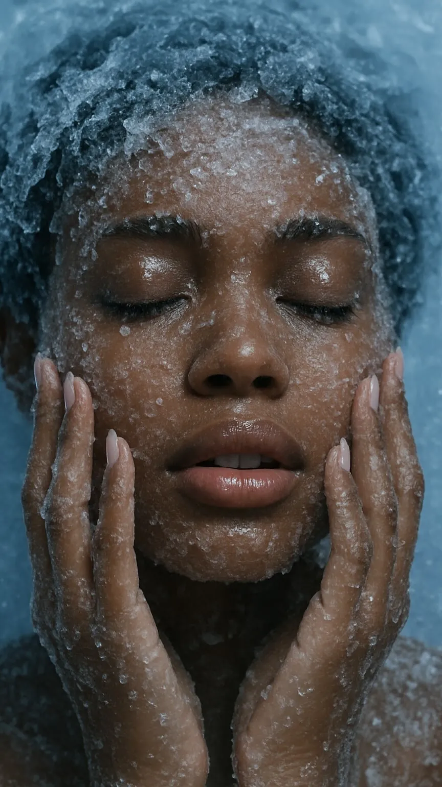 Cold, water and calm skin.