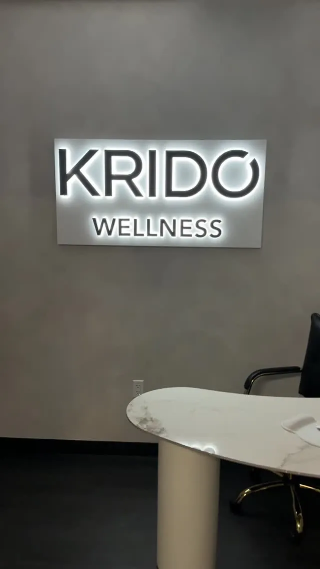 The front desk at KRIDO Wellness.